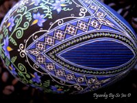 Nightshade - Solanum dulcamara Ukrainian Easter Egg Pysanky By So Jeo : pysanky pysanka ukrainian easter egg batik art sojeo florals flowers birds stars trees vines blooms buds bluebird owl art sojeo so jeo eggshell egg shell blown decoration ivy garden rainbow rosie posy nightshad victorian trees etched brown chicken eggs turkey